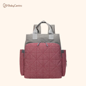 Baby Care Backpack Dusty Rose & Light Gray
